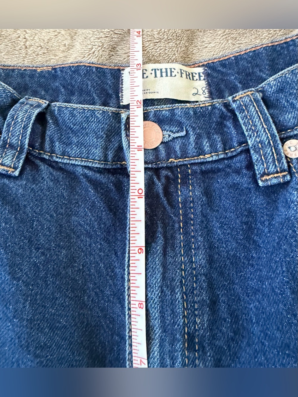 We The Free Tinsley Baggy High Rise Jeans in Blue, Size 28 - Picture 10 of 15